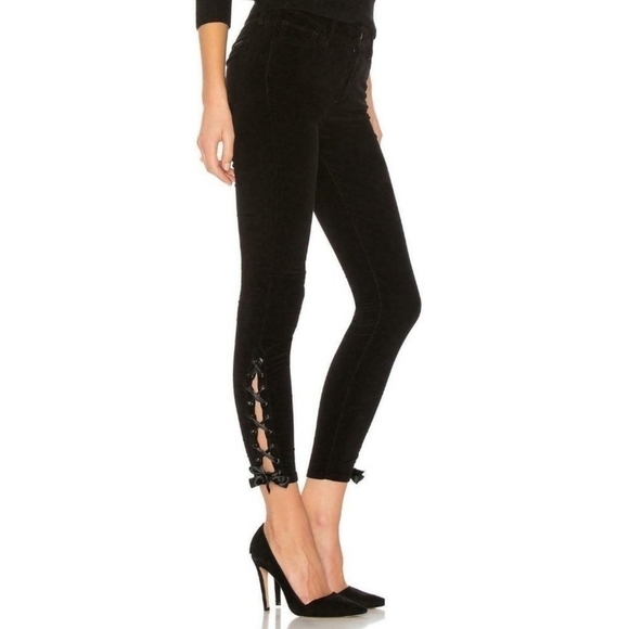 Joe's Velvet Skinny Jeans Ribbon Ankle Tie Size 26 NWT - Picture 6 of 8